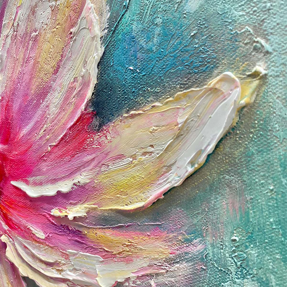 OCEAN'S ABUNDANCE: Colorful Fish School Oil Painting on Canvas