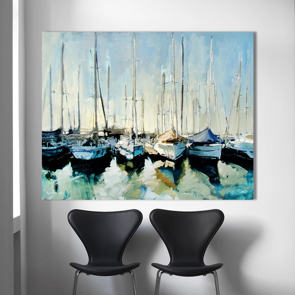 Boats Abstract Wall Art