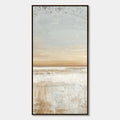 QUIET SHORE: Textured Wabi Sabi Minimalist Beach Painting