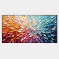 RAINBOW BURST: Textured Abstract Painting in Rainbow Colors