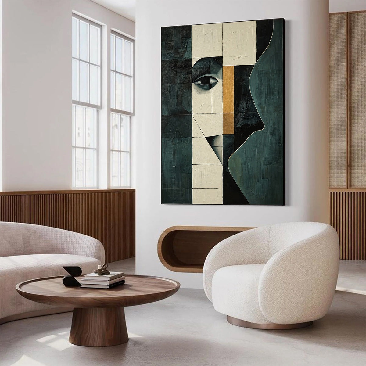 REFLECTION: Minimalist Abstract Portrait Oil Painting