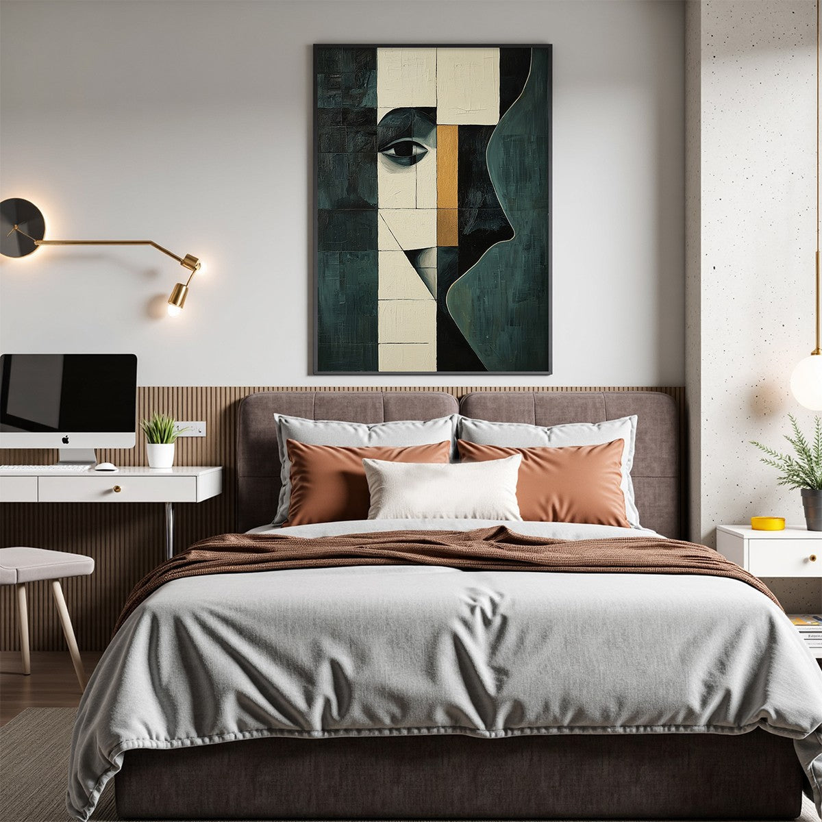 REFLECTION: Minimalist Abstract Portrait Oil Painting