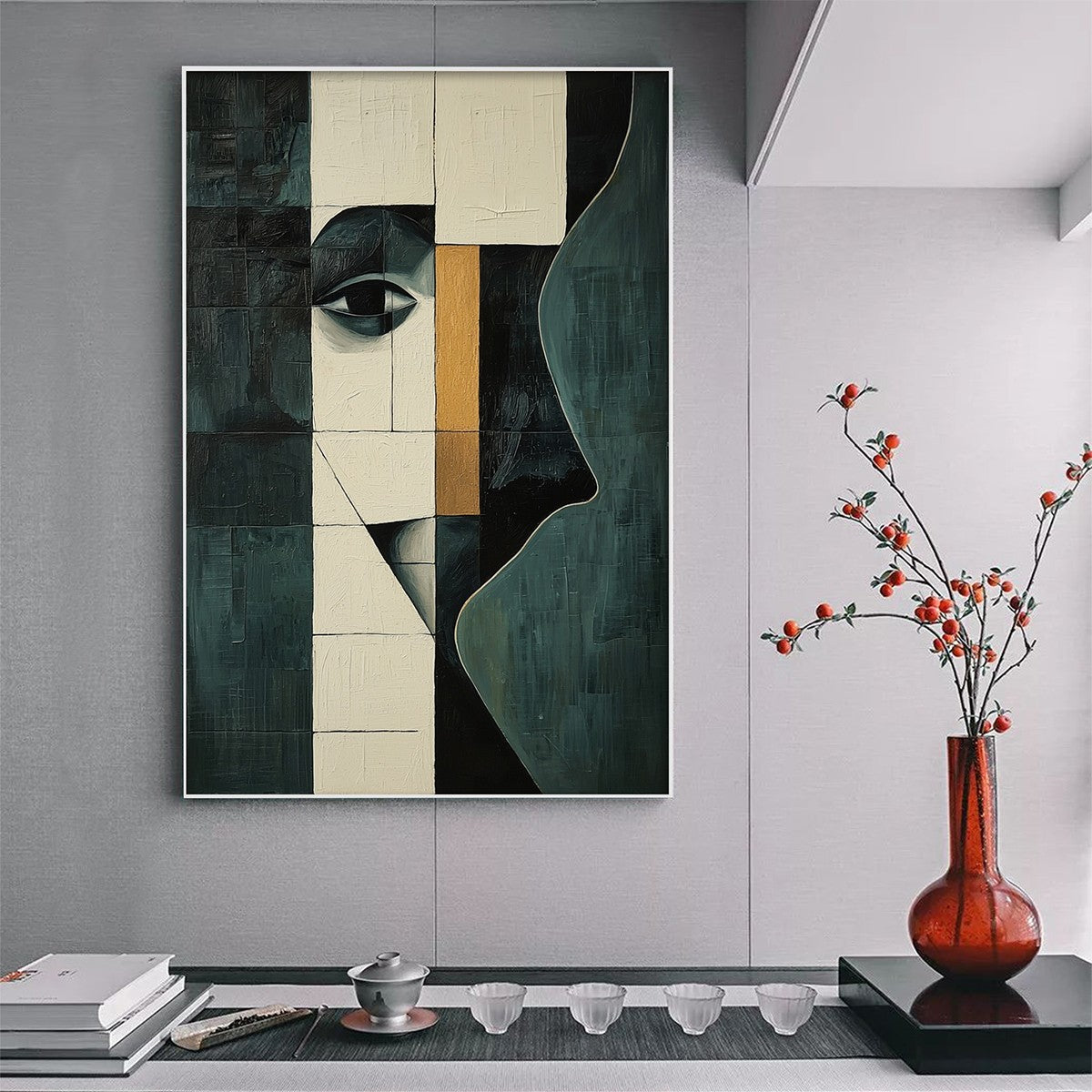 REFLECTION: Minimalist Abstract Portrait Oil Painting
