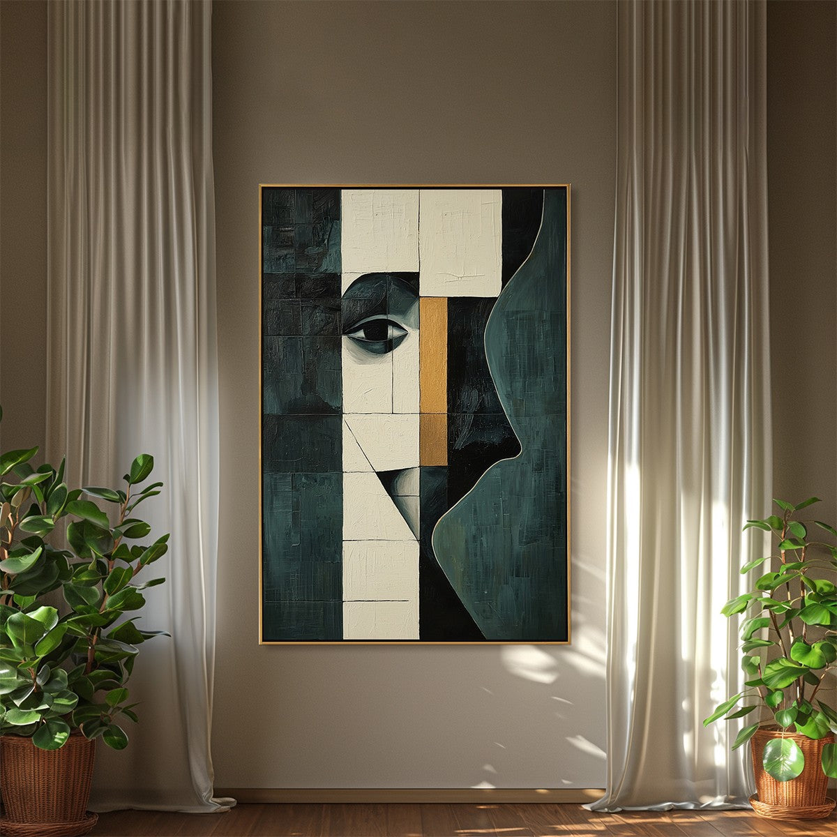 REFLECTION: Minimalist Abstract Portrait Oil Painting