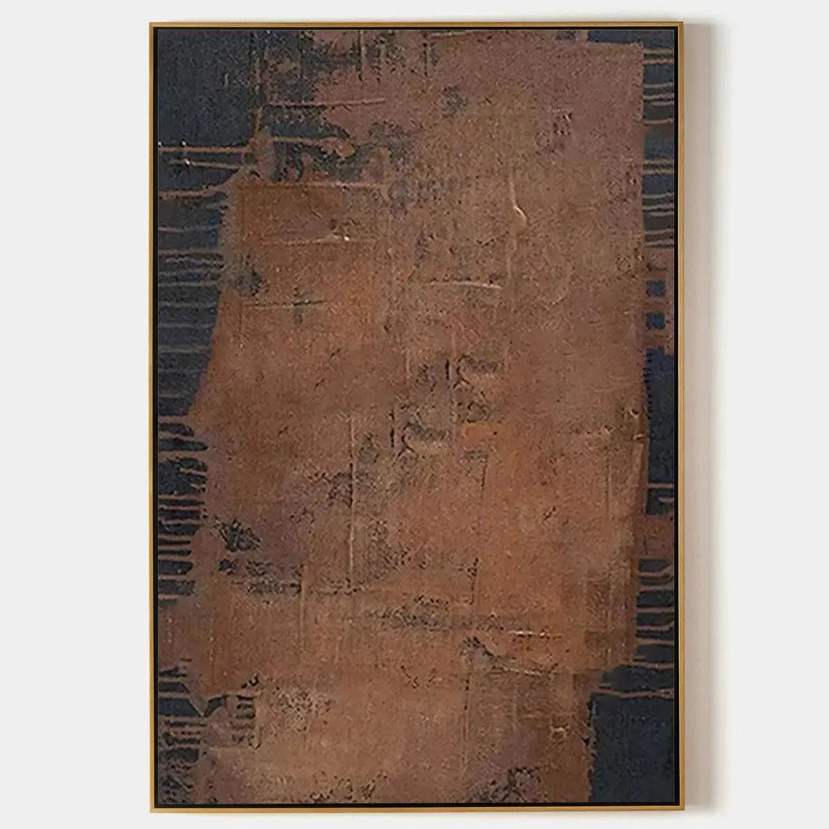 RUSTIC TEXTURE: Textured Abstract Painting in Brown