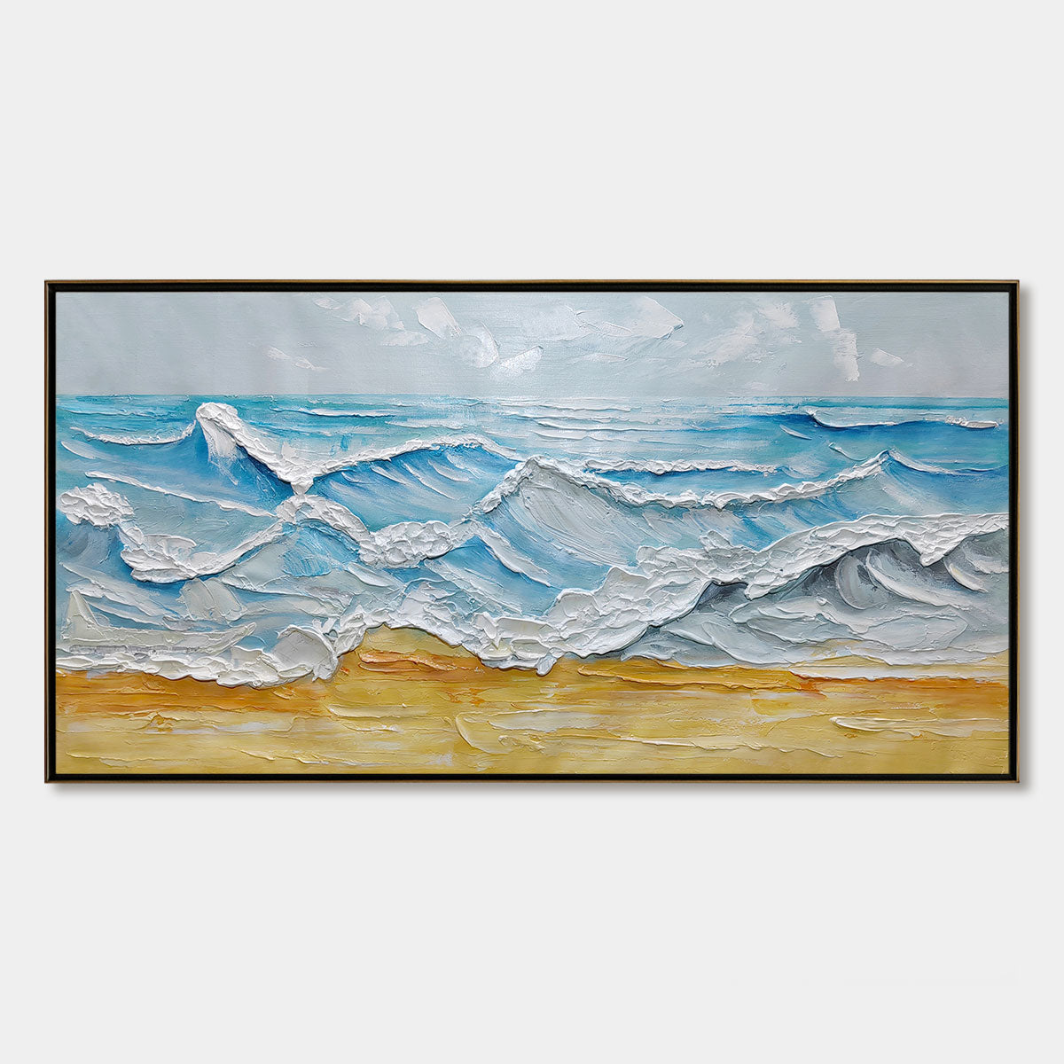 Ready to Ship | OCEAN'S EMBRACE: Textured Seascape Painting