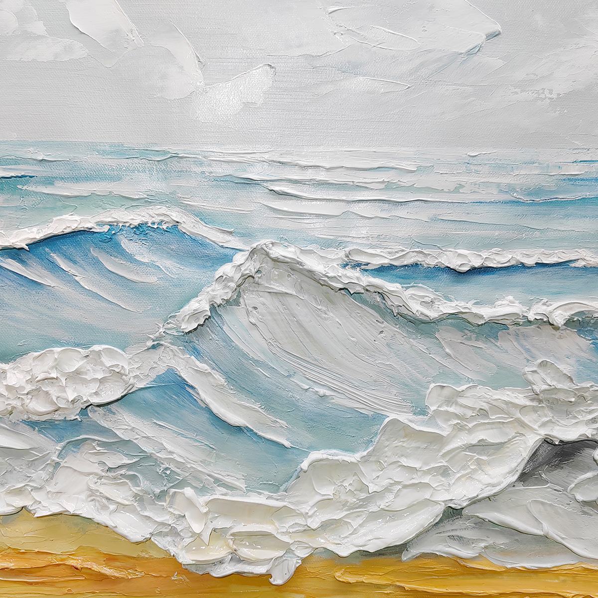 Ready to Ship | OCEAN'S EMBRACE: Textured Seascape Painting