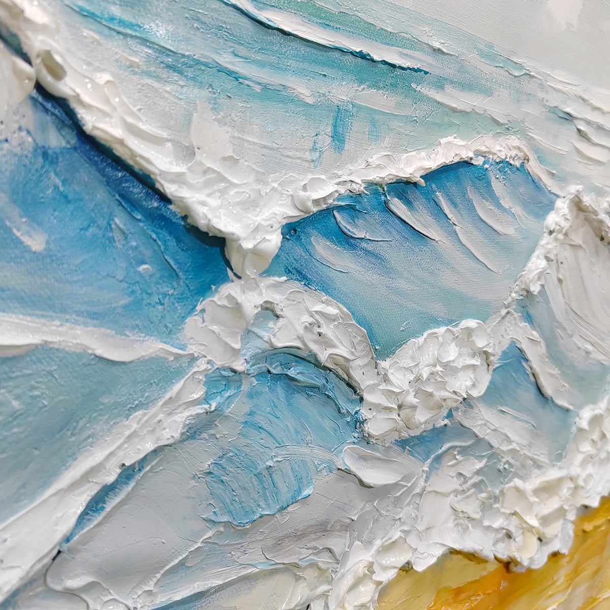 Ready to Ship | OCEAN'S EMBRACE: Textured Seascape Painting