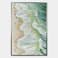 SEASHORE SERENADE: Textured Impasto Beach Oil Painting
