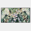 SECRET GARDEN: Panoramic Green Botanical Landscape Painting