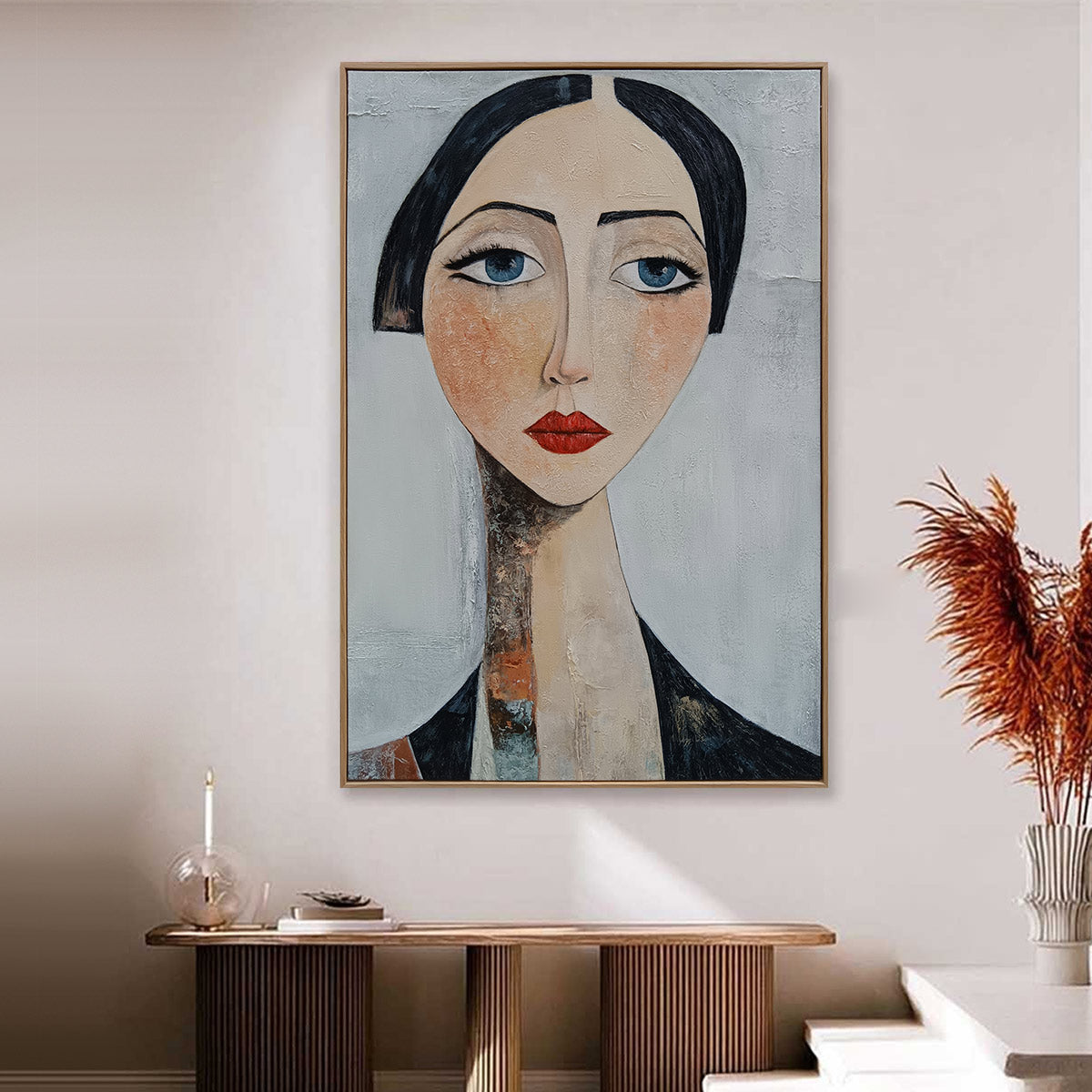 Ready to Ship | SERENE GAZE | 28''x40'' | 70x100cm | Wood Frame