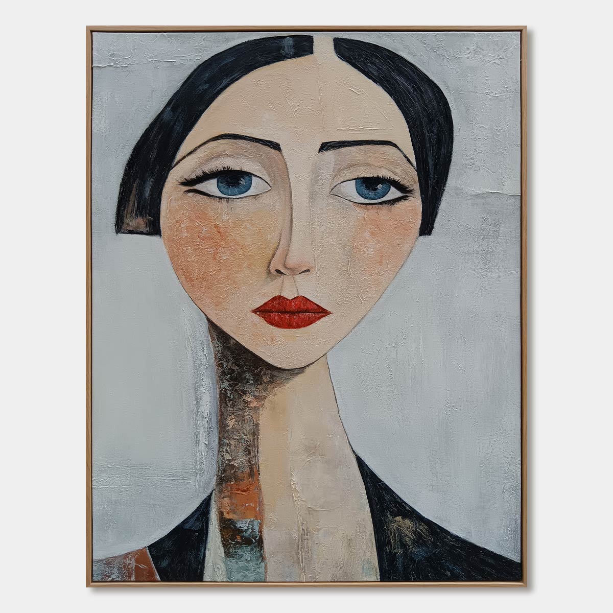 Ready to Ship | SERENE GAZE | 28''x40'' | 70x100cm | Wood Frame