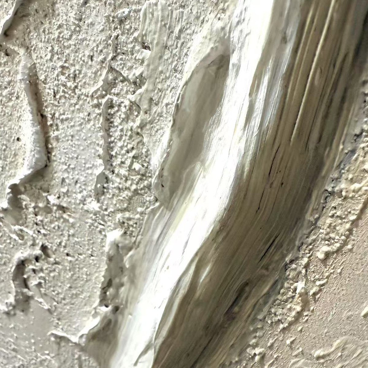 Ready to Ship | Serene Pathways: Minimalist Beige Impasto Oil Wall Art
