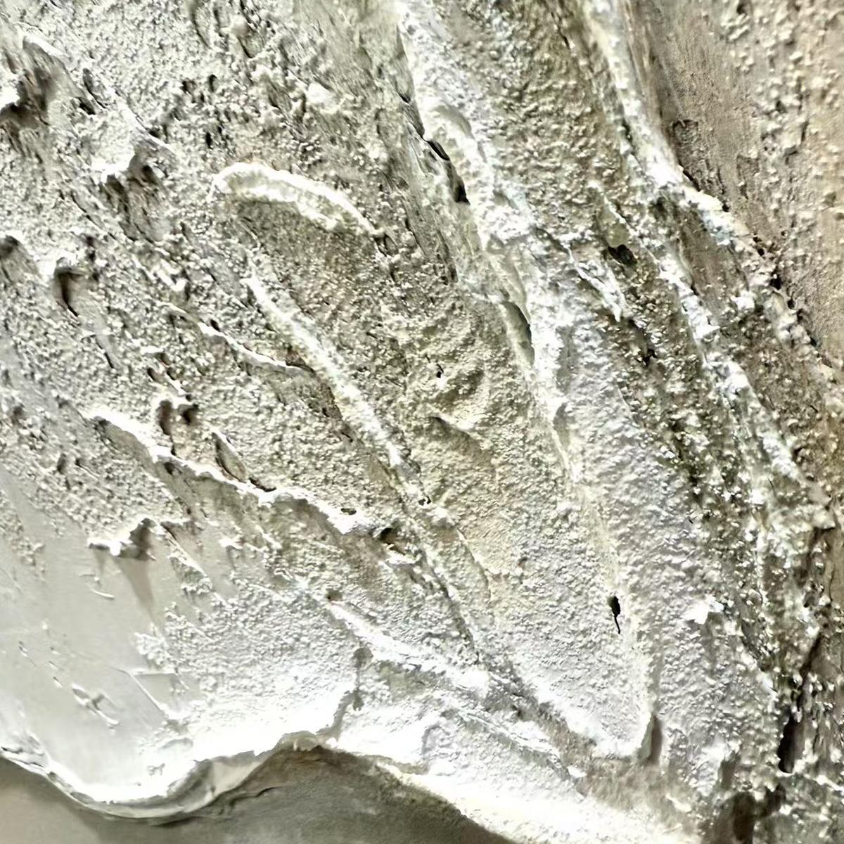 Ready to Ship | Serene Pathways: Minimalist Beige Impasto Oil Wall Art