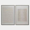 SERENE RHYTHMS: Textured Minimalist Abstract Diptych