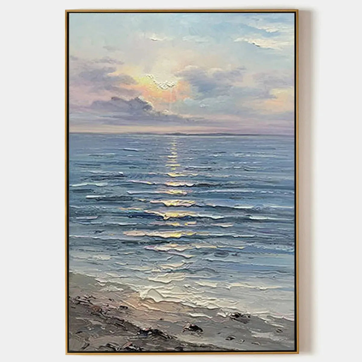 SERENE SEASCAPE: Vertical Ocean Painting