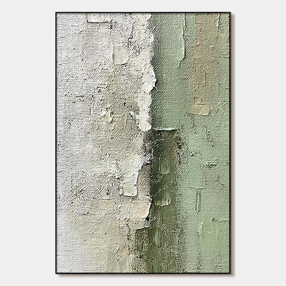 SERENE SIMPLICITY: Textured Minimalist Abstract Oil Painting