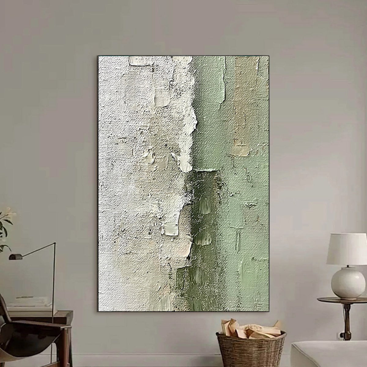 SERENE SIMPLICITY: Textured Minimalist Abstract Oil Painting
