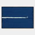 SILENT WAKE: Minimalist Sailboat Seascape Oil Painting