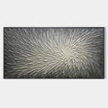 SILVER SWIRL: Textured Abstract Painting in Grey and White
