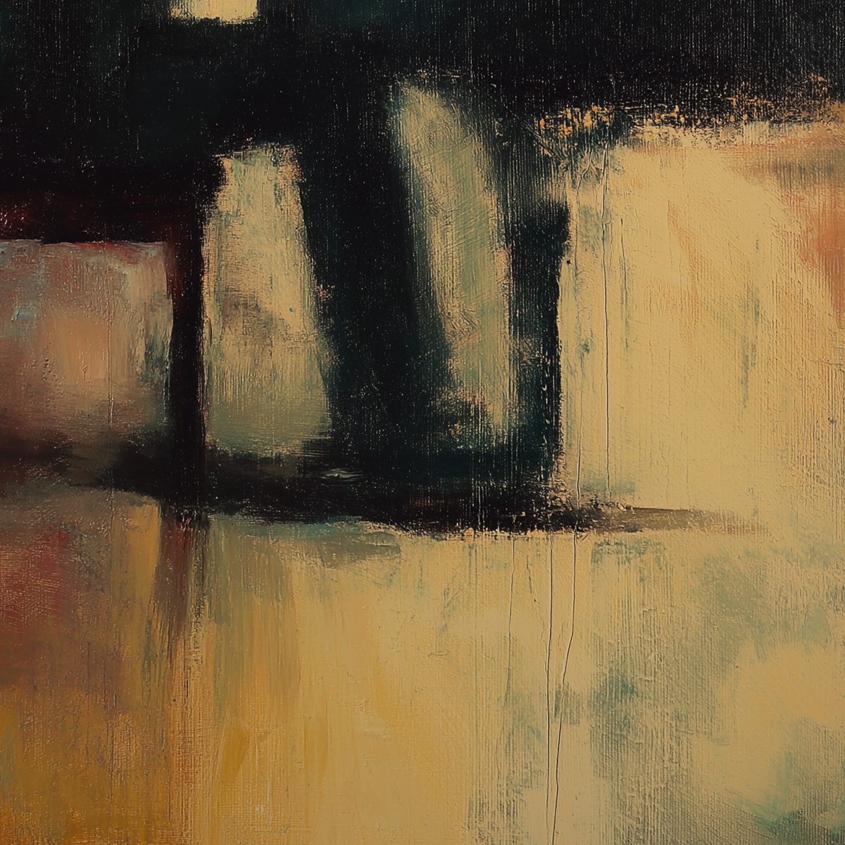 SOLITUDE SONATA: Expressive Figurative Piano Oil Painting