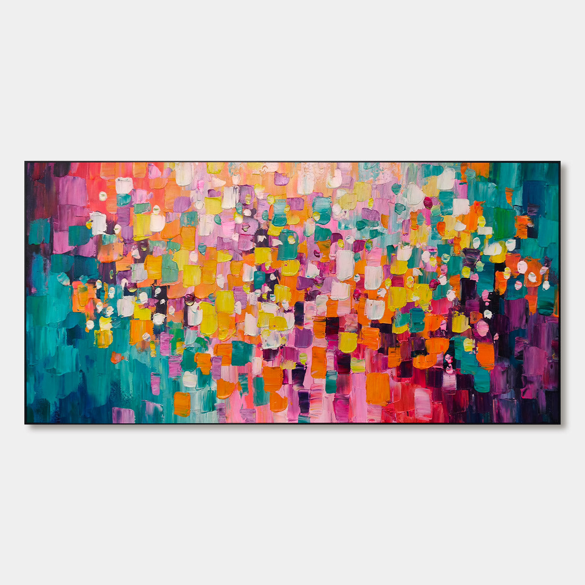 Ready to Ship | SPECTRUM MOSAIC | 28''x56'' | 70x140cm | Black Frame
