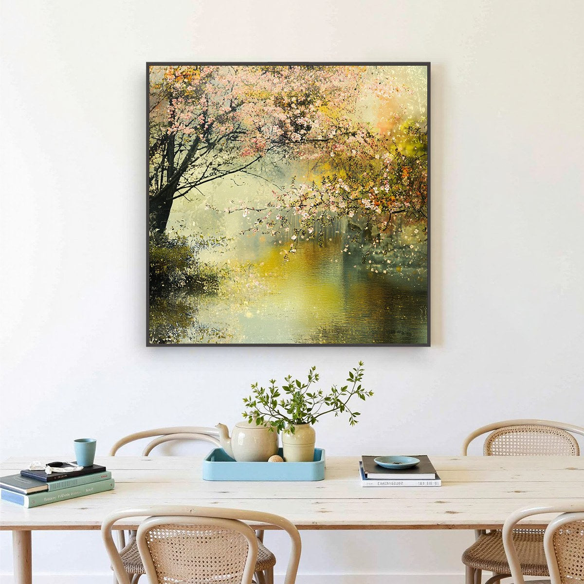 SPRING REVERIE: Impressionist Floral Landscape Oil Painting