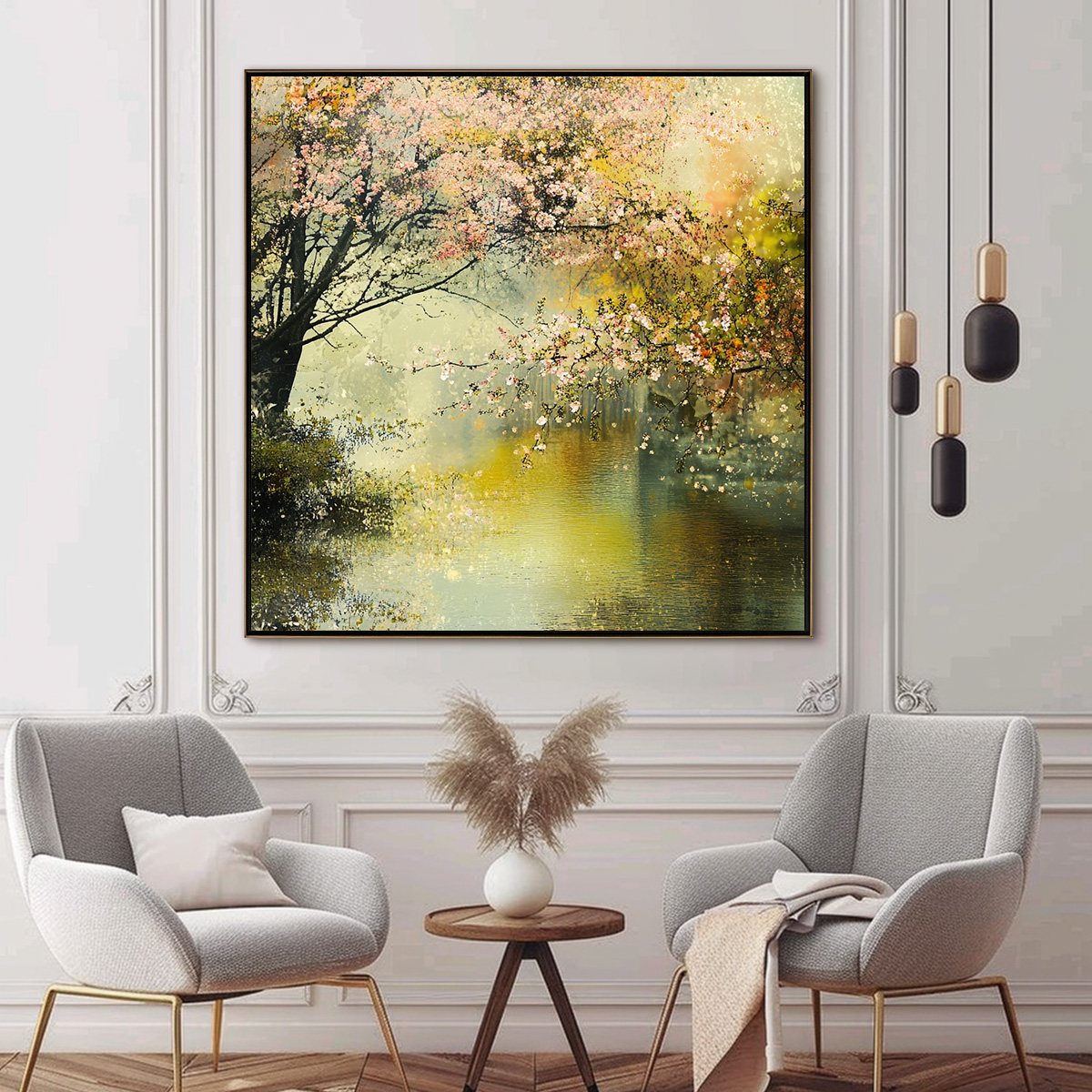 SPRING REVERIE: Impressionist Floral Landscape Oil Painting