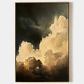 STORMY SKIES: Textured Cloudscape Painting, Vertical Wall Art