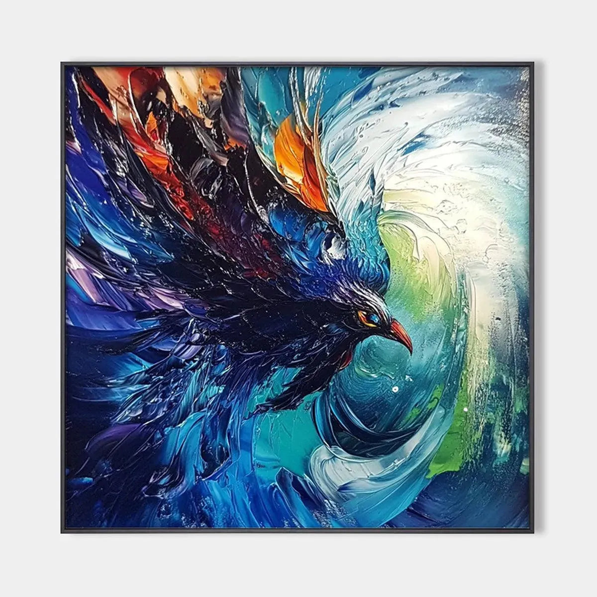 STORM RAZOR: Dynamic Impasto Bird Painting