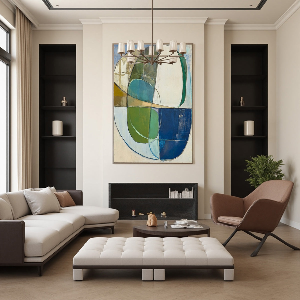 STRATA: Abstract Minimalist-Inspired Oil Painting