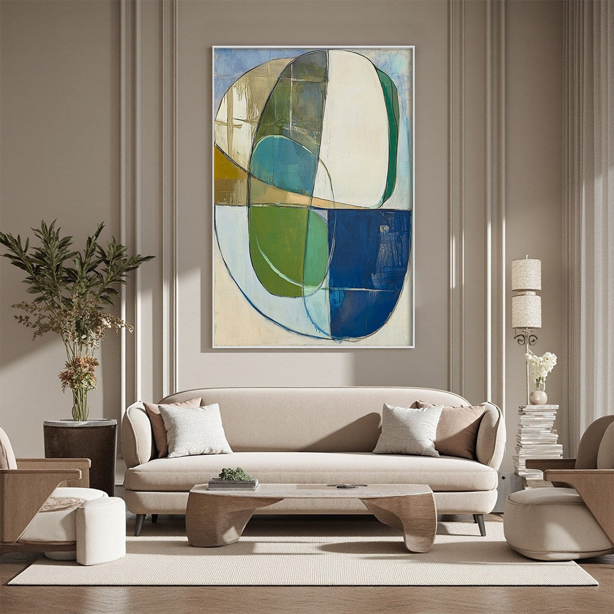 STRATA: Abstract Minimalist-Inspired Oil Painting