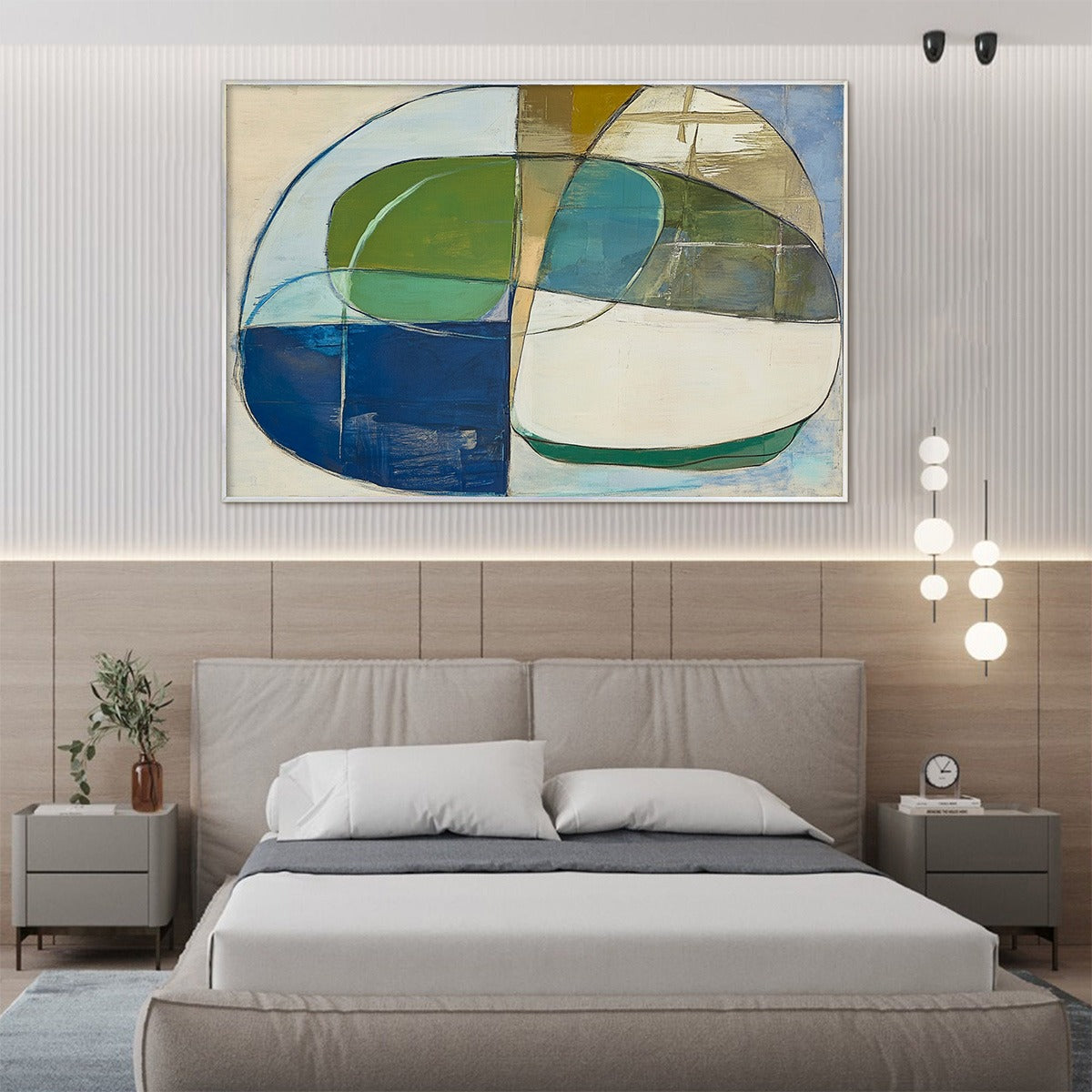 STRATA: Abstract Minimalist-Inspired Oil Painting