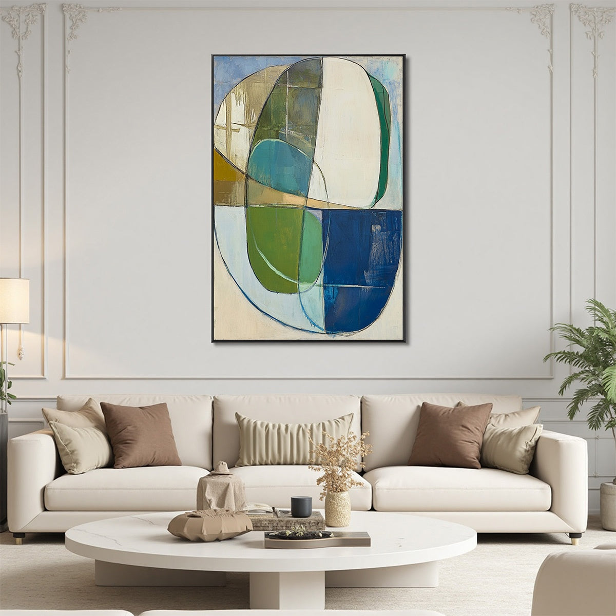 STRATA: Abstract Minimalist-Inspired Oil Painting