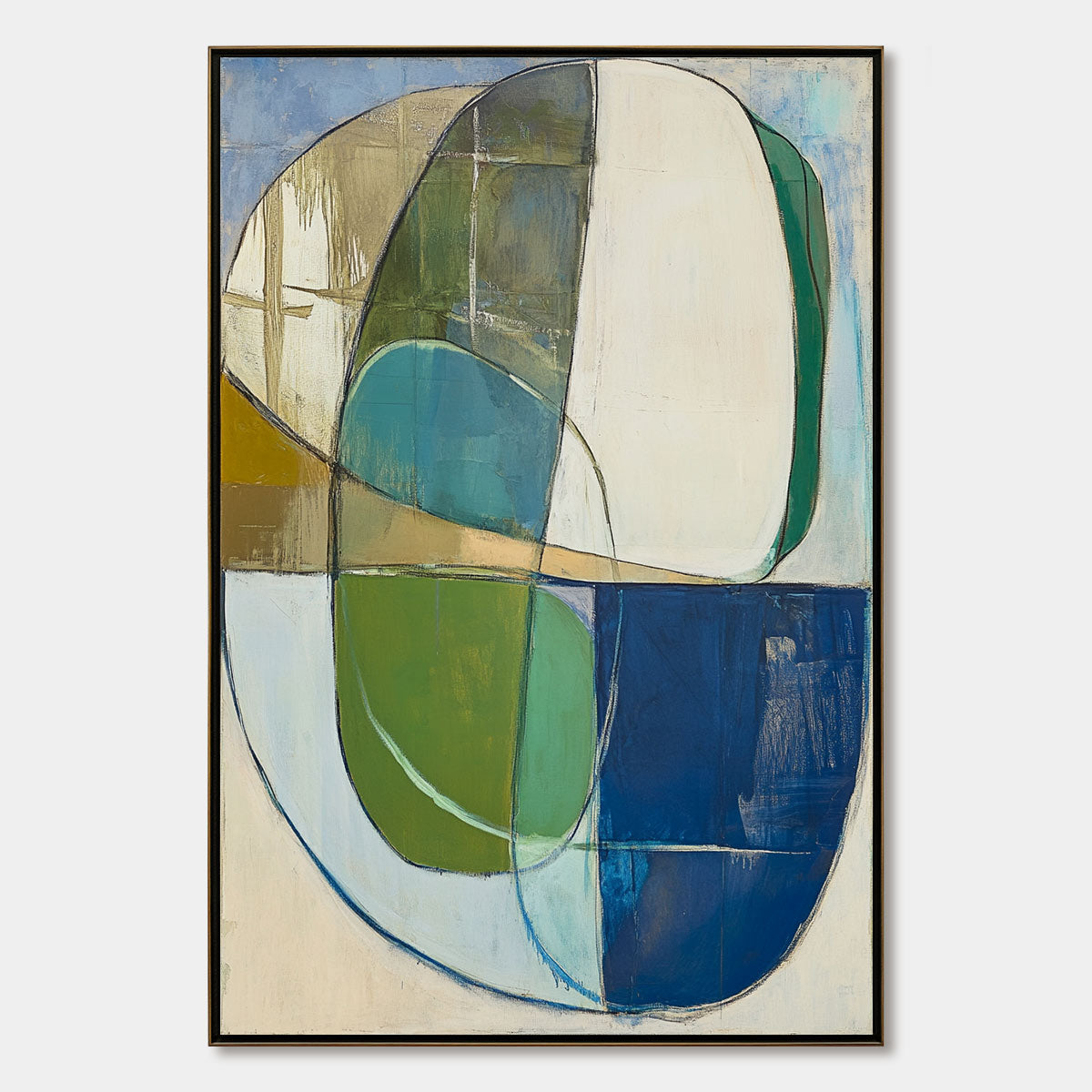 STRATA: Abstract Minimalist-Inspired Oil Painting