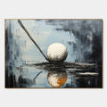 STROKE OF GENIUS: Textured Golf Still Life Oil Painting