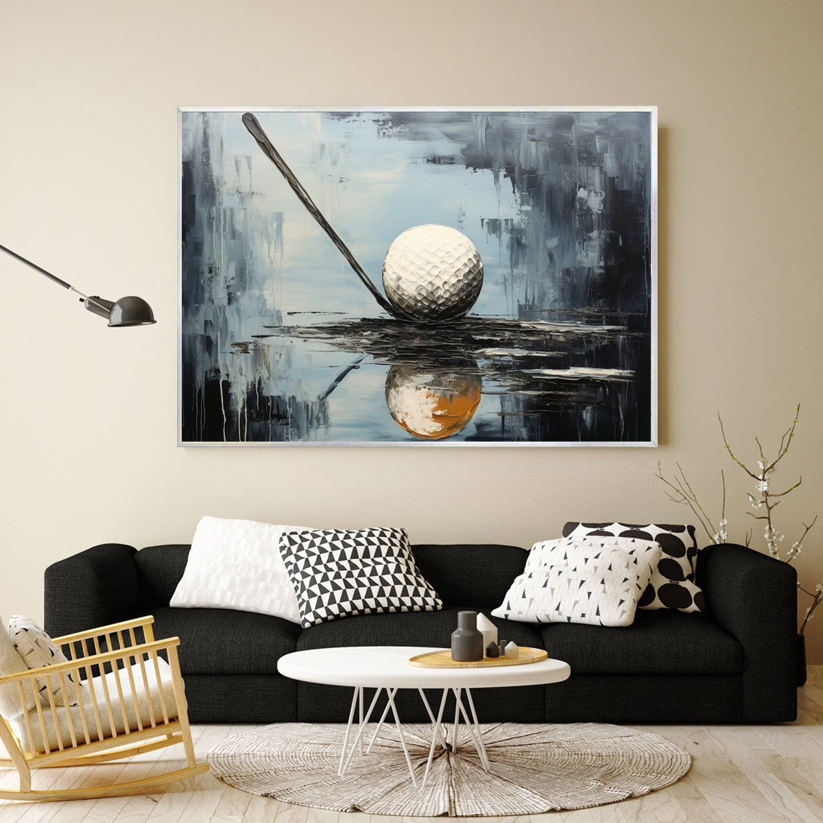 STROKE OF GENIUS: Textured Golf Still Life Oil Painting