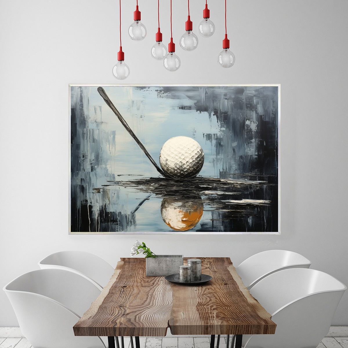 STROKE OF GENIUS: Textured Golf Still Life Oil Painting