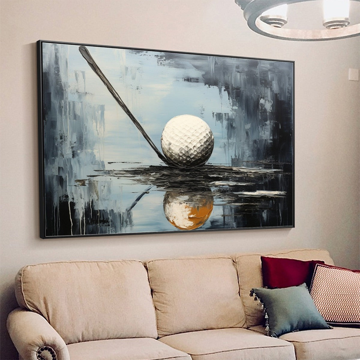 STROKE OF GENIUS: Textured Golf Still Life Oil Painting