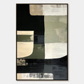 STRUCTURED FORMS: Minimalist Abstract Block Oil Painting