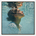 SUBMERGED SERENITY: Figurative Underwater Portrait Oil Painting