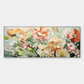 SUNKISSED GARDEN: Textured Floral Impasto Painting in Orange and White
