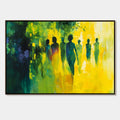 SUNLIT PASSAGE: Vibrant Abstract Figurative Oil Painting