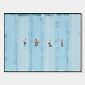 SURF STRIPES: Minimalist Beach Impasto Painting