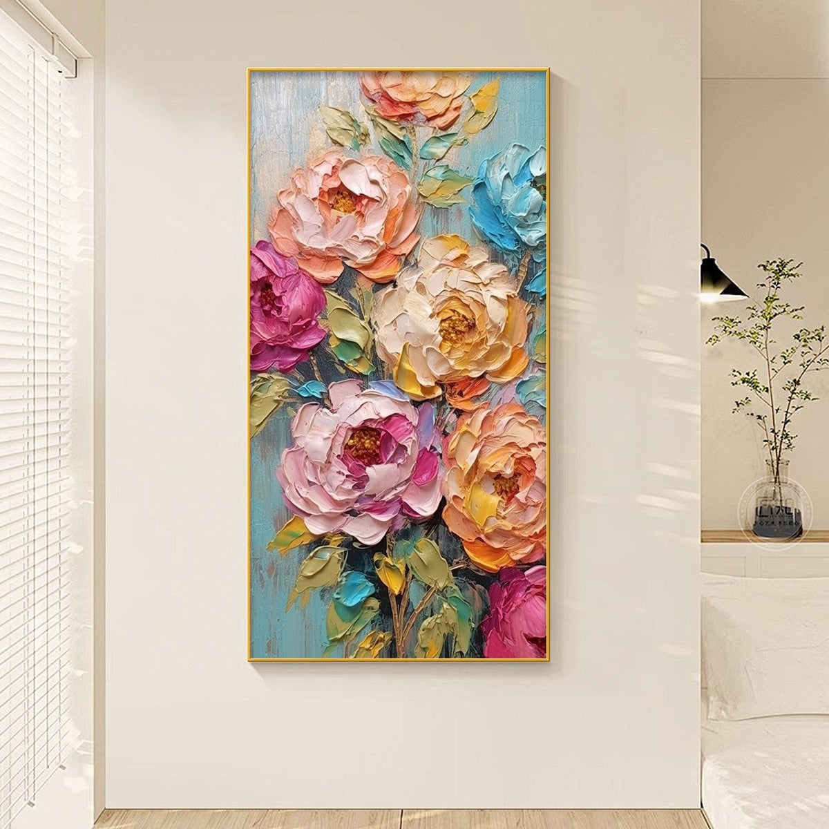 SWEET PEONY RHAPSODY: Textured Impasto Floral Oil Painting