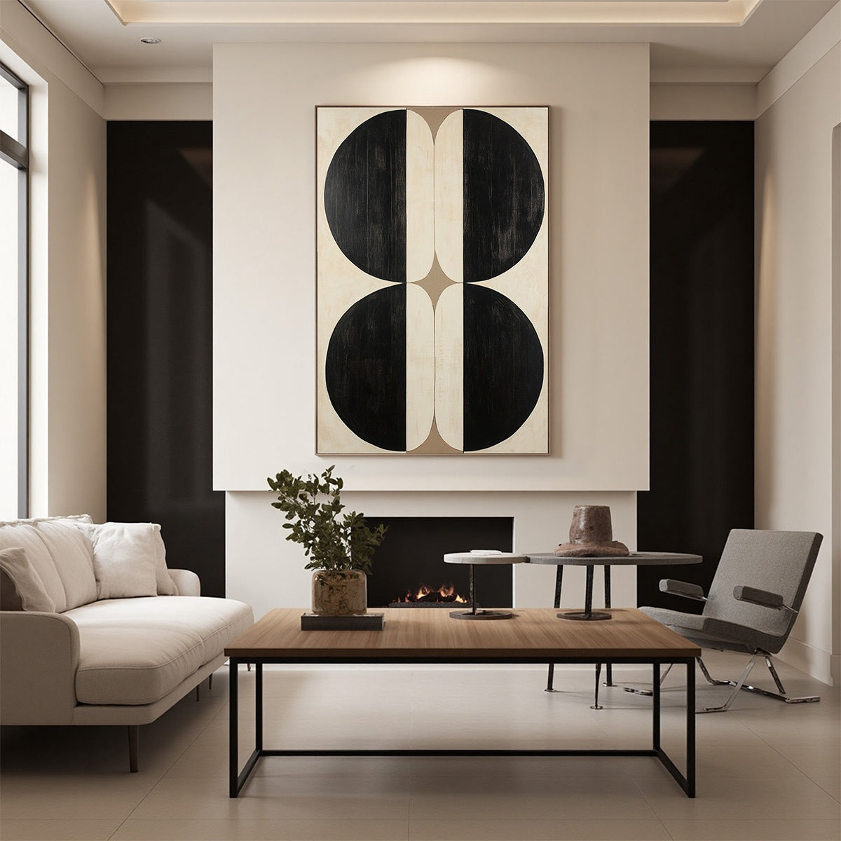 SYMMETRY: Minimalist Geometric Abstract Oil Painting