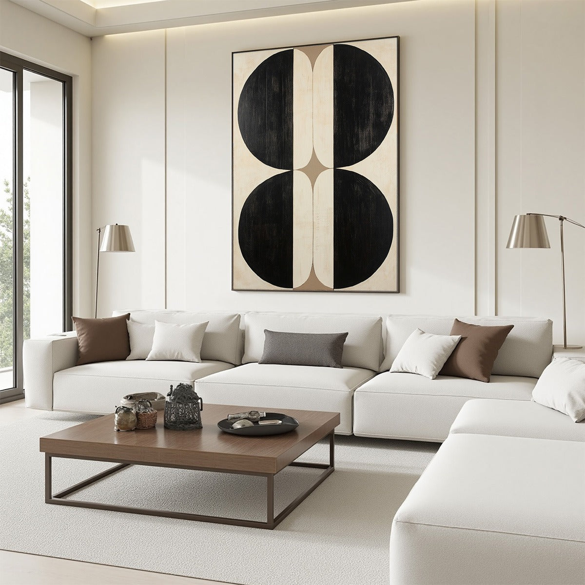 SYMMETRY: Minimalist Geometric Abstract Oil Painting