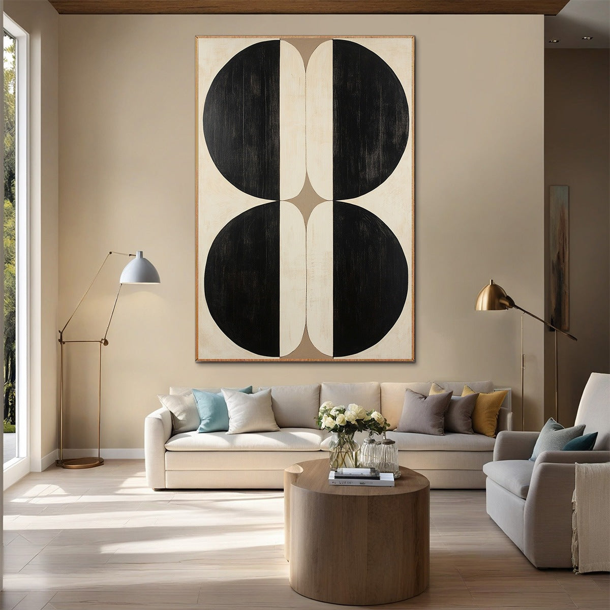 SYMMETRY: Minimalist Geometric Abstract Oil Painting