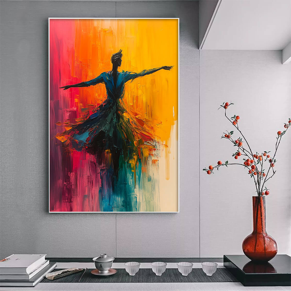 SOULFLIGHT: Textured Impasto Figurative Oil Painting of Dancer