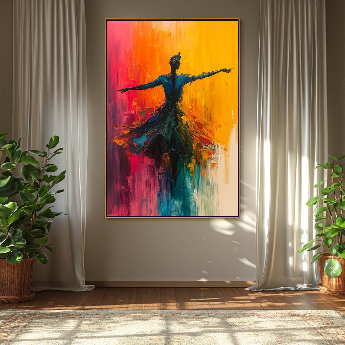 SOULFLIGHT: Textured Impasto Figurative Oil Painting of Dancer